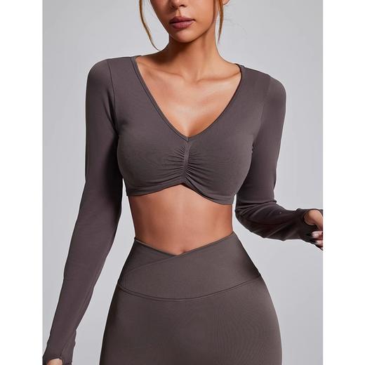 跃牌【化蝶双飞】系列 运动跑步速干透气瑜伽服健身套装（上衣MS1066+裤子MS0152） 商品图4