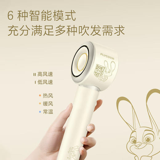 飞科（FLYCO） FH6372联名款 吹风机家用电吹风高速负离子大风力速干低噪音便携吹风筒七夕情人节礼物送女友 商品图6
