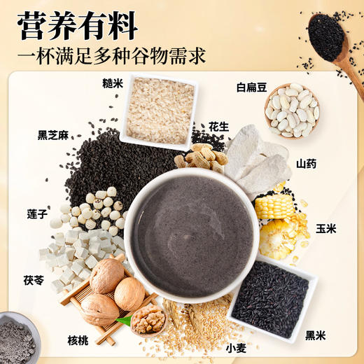南方黑芝麻山药莲子黑芝麻糊320g无添加蔗糖膳食粥粉面速食高钙营养暖早餐胃 商品图3
