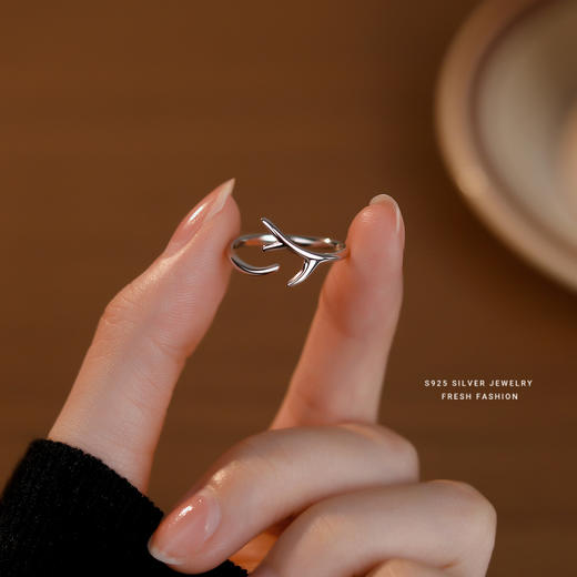 【寻鹿】S925银鹿角戒指【YXS-K1471】 商品图1