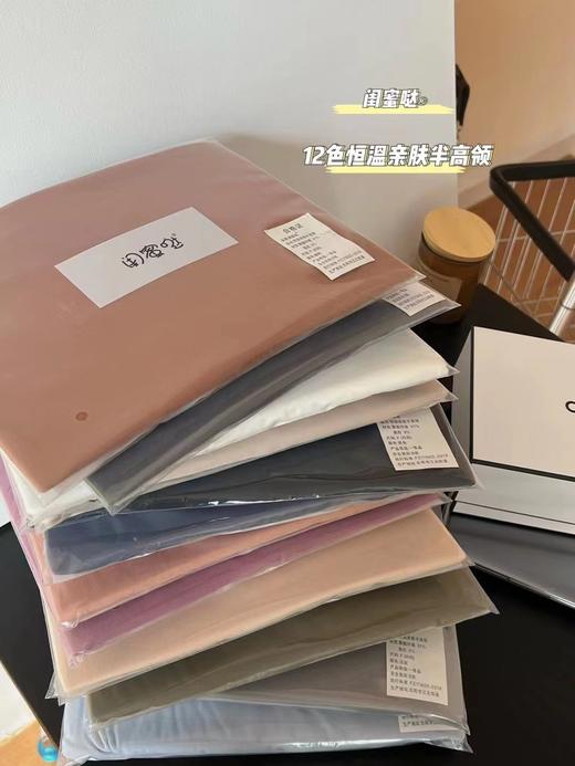 【GZ】无忧购秋冬复古百搭恒温亲肤半高领薄绒打底衫（截单后3-5天发货) 商品图2