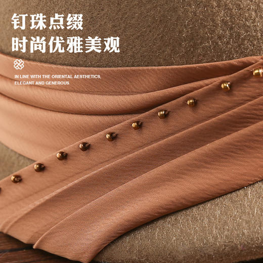 ALBB-布塔贝雷帽女秋冬季英伦羊毛蓓蕾帽时尚百搭显脸小百搭小礼帽1310 商品图3