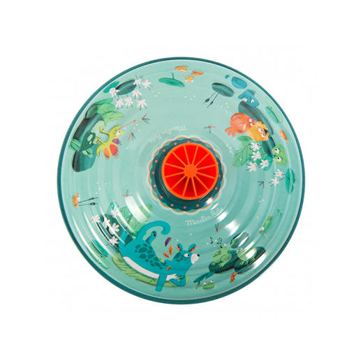 法国 Moulin Roty 奇幻丛林系列站立式旋转跳跃金属绿色陀螺20x18厘米-668382 商品图2