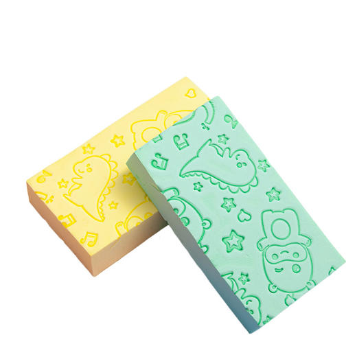 「四色可选」哆拉哆布 婴幼儿搓澡海绵刷 卡通印花宝宝伴侣儿童搓头搓澡刷洗护 商品图3