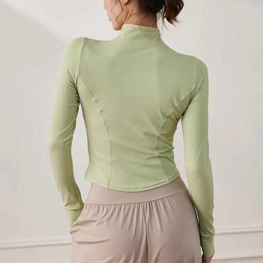 跃牌【化蝶双飞】系列 裸感立领紧身显瘦性感瑜伽服上衣运动外套 TM0136 商品图1