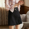 欧芮儿2018秋装新品女装收腰黑色A字裙女休闲百搭半身裙女短裙 商品缩略图3