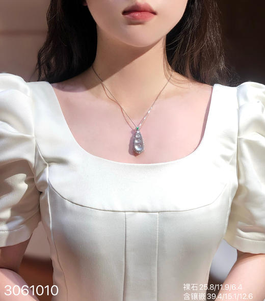 3061010，玻璃福豆吊坠。具体价格微信咨询 商品图4