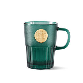 11128225 星巴克墨绿色女神铭牌玻璃杯