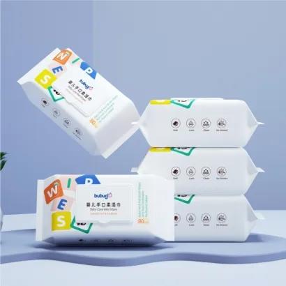 新品柔宝贝婴幼儿宝宝手口湿巾5包*80抽整箱 商品图1
