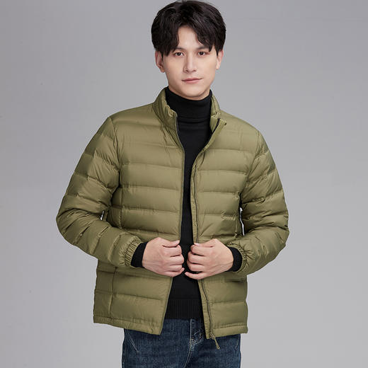 【新款DK】大依优型大码男装立领轻薄羽绒服大号外套休闲加肥加大胖子穿上衣 商品图2