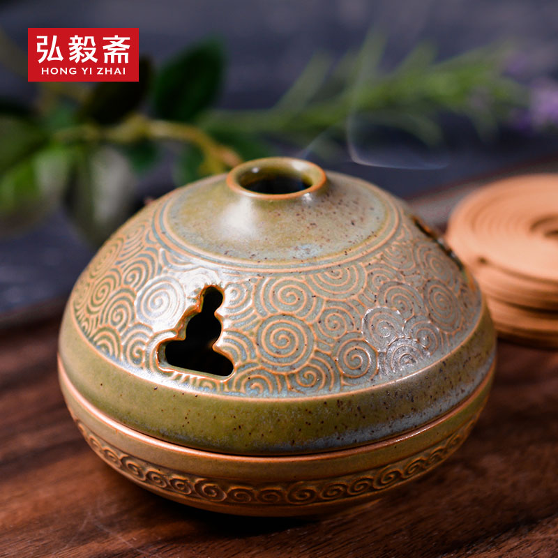 《定风波》陶艺盘香炉
