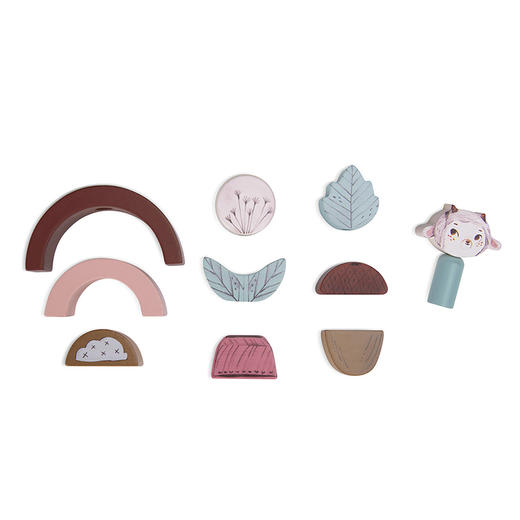 法国 Moulin Roty 雨后系列 3 个推车的拉力玩具-715367 商品图2