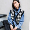 玳莎芝麻点提花针织开襟背心马甲女2023冬季新款叠穿宽松V领羊毛衫   DD33002/DD33306 商品缩略图4