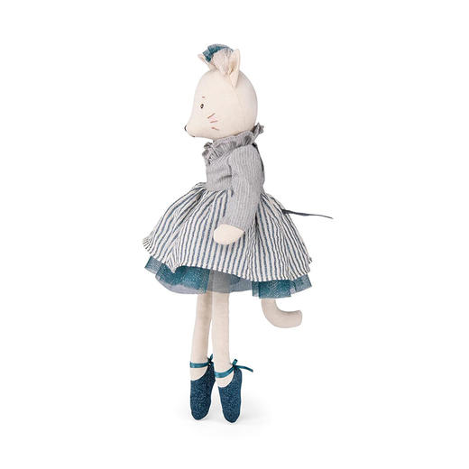 法国 Moulin Roty 小小舞蹈学院系列舞蹈员小猫女玩偶塞莱斯汀38厘米-667020 商品图3