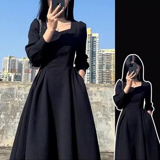 裁缝学苑AS123 茶歇法式方领收腰连衣裙纸样女装长袖长裙子打版板 商品图4