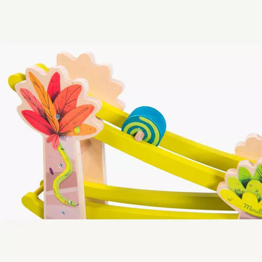 法国 Moulin Roty 奇幻森林系列益智木制自旋小动物滚动轨道玩具-668377 商品图3