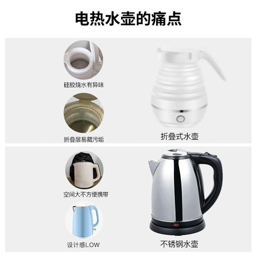 【小家电】摩飞电热烧水壶旅行便携一体式自动断电防干烧家用学生宿舍MR6090HF 商品图6