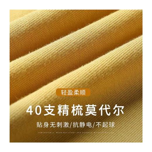 【修身显瘦舒适！中领长袖打底衫】超弹性面料，贴合丰满身形。柔软舒适莫代尔棉，修身显瘦剪裁，半高领中领长袖打底衫女内搭春秋冬紧身纯色上衣t恤 商品图4