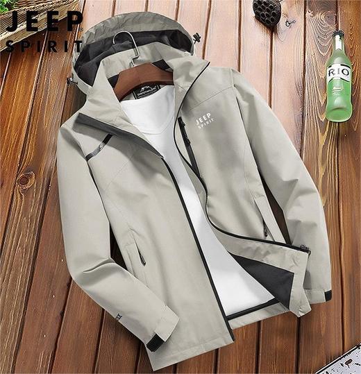 JEEP SPIRIT冲锋衣外套男女款外套防水透气连帽户外冲锋衣外套1898款 商品图3