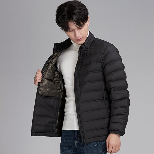【新款DK】大依优型大码男装立领轻薄羽绒服大号外套休闲加肥加大胖子穿上衣 商品图3