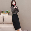 新款时尚套装裙中长裙时尚两件套连衣裙打底裙短款格纹外套QYM-TYH-239903-Y 商品缩略图1