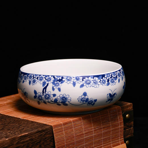 【庆学堂】青花瓷笔洗 笔洗缸 水盂文房工具 商品图2