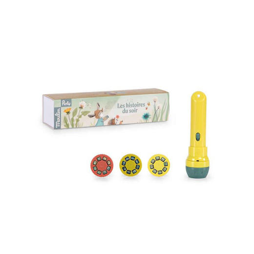 法国 Moulin Roty 三只邦尼兔系列亲子互动讲故事投影灯手电筒-678361 商品图0