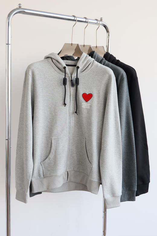 B.B.R 短绒爱心 拉链连帽 毛圈开衫卫衣 WY739 商品图0