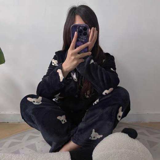 MOMMY KIKO 法兰绒家居服套装 法兰绒熊猫嘭嘭/满印狗 商品图9