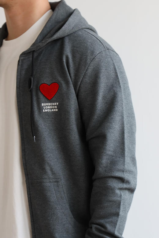 B.B.R 短绒爱心 拉链连帽 毛圈开衫卫衣 WY739 商品图3