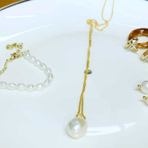 【百图lulu好物】【巴洛克项链】单颗淡水珍珠  巴洛克 时髦 珍珠项链 商品图1