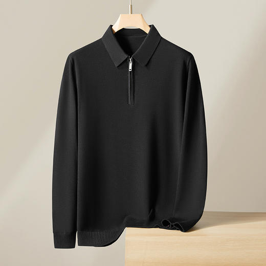 【一口价】羊毛【新款DPF】大依优型大码男装POLO毛衣针织衫羊毛毛衫休闲加肥加大男士胖子大码内搭上衣 商品图1