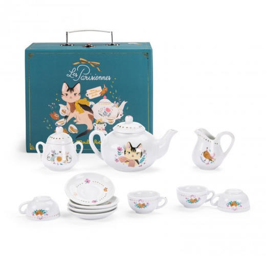 法国 Moulin Roty 巴黎女孩系列陶瓷茶具手提箱-642574 商品图0