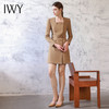IWY/气质小香风连衣裙女秋冬长袖绑带显瘦西装裙法式名媛职业装工作服Q13328 商品缩略图0