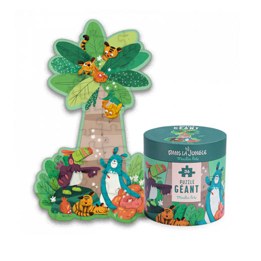 法国 Moulin Roty 丛林系列巨型拼图 36 块-668440 商品图0