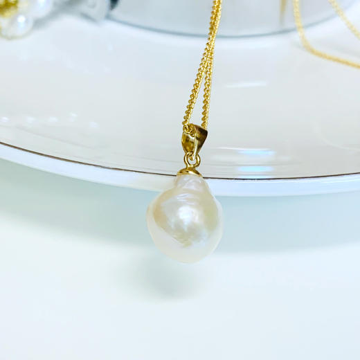 【百图lulu好物】【巴洛克项链】单颗淡水珍珠  巴洛克 时髦 珍珠项链 商品图3