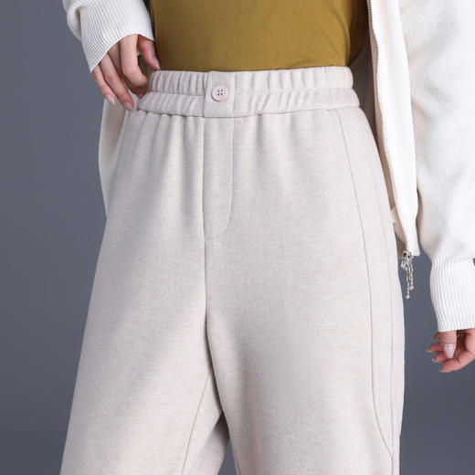 羊毛绒哈伦裤冬季毛呢裤，时尚高腰厚款小脚裤MYX- KDFY-72331-Y 商品图3