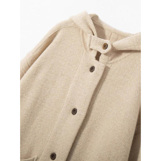 S·Y·C【强烈推荐】一件难得！重磅加厚山羊 绒中长款连帽外套R23092 商品图2