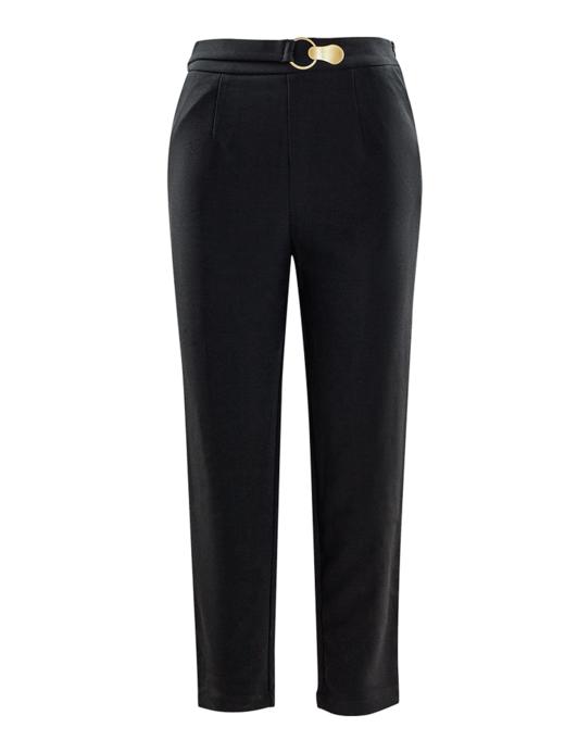 欧芮儿九分西装裤女2020新款秋装高腰显瘦黑色休闲裤女简约哈伦裤 商品图3