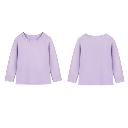 【每个细节，都为舒适而生！】儿童时尚纯色长袖T恤男女童简约圆领打底衫套头上衣宝宝秋冬内搭lm 商品图4