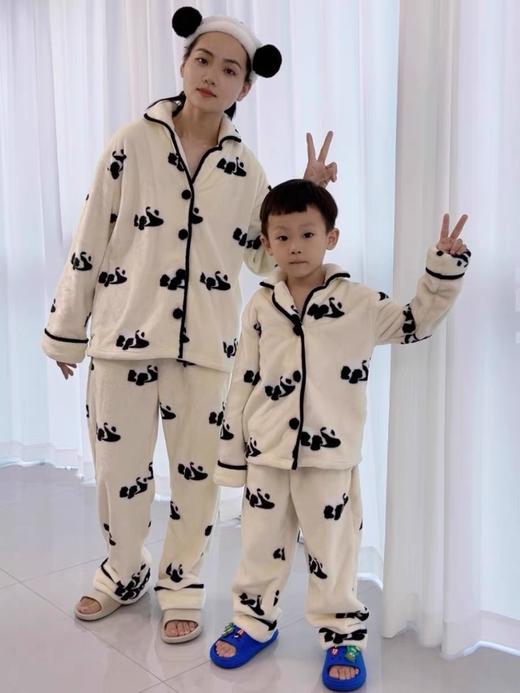 MOMMY KIKO 法兰绒家居服套装 法兰绒熊猫嘭嘭/满印狗 商品图6