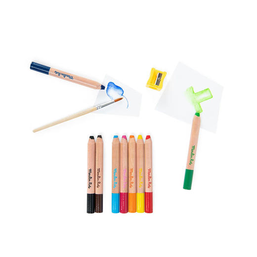 法国 Moulin Roty 奇趣怪诞系列9 支装 3 合 1 彩色铅笔礼盒-716607 商品图2