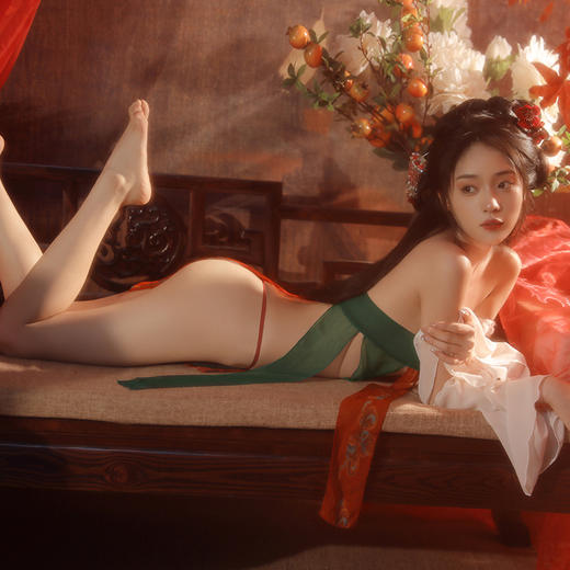【狐媚娘】情趣内衣 纯欲 古风 印花 唐风 汉服 情趣衣 性感内衣 型号：6885 商品图6