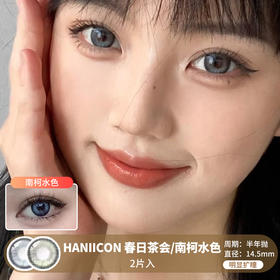 HANIICON / 春日茶会/南柯水色 /  半年抛美瞳 /  2片入 /  14.5mm / 明显扩瞳显色微放射提神款