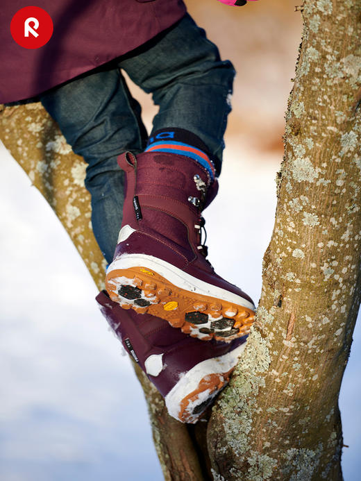 reima男女儿童户外雪地靴大童冬季新款拒水加绒保暖高帮靴鞋 商品图2