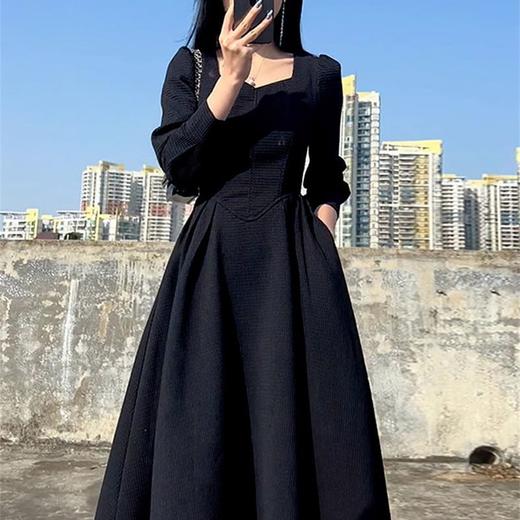 裁缝学苑AS123 茶歇法式方领收腰连衣裙纸样女装长袖长裙子打版板 商品图3