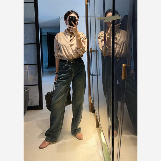 【特价商品不退不换】【可可推荐】复古回潮 直筒牛仔裤 拉长腿部|修饰腿型 篙腰弹力 宽松有度 舒适佰搭 商品图3