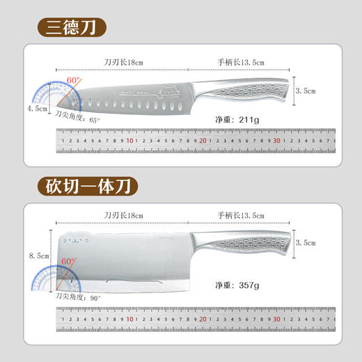 树可胖橘砍切刀斩切一体两用菜刀家用厨房刀具不锈钢切菜切片水果刀 商品图4