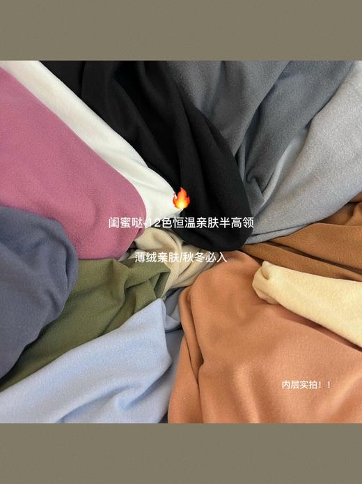 【GZ】无忧购秋冬复古百搭恒温亲肤半高领薄绒打底衫（截单后3-5天发货) 商品图1