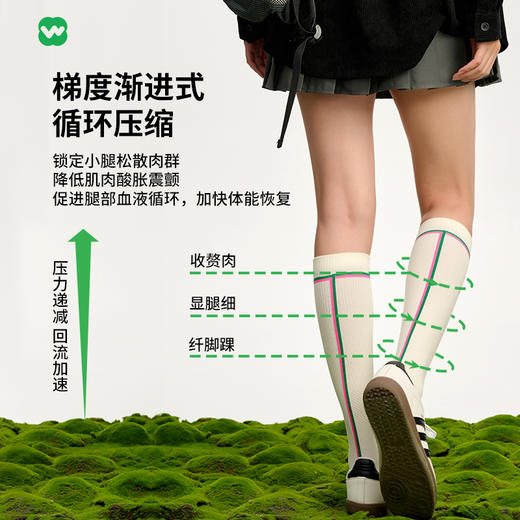 完型中筒袜小腿袜运动休闲百搭外穿长袜女款 商品图2